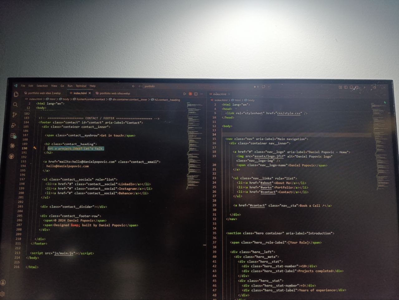 Izrada u toku, VS Code